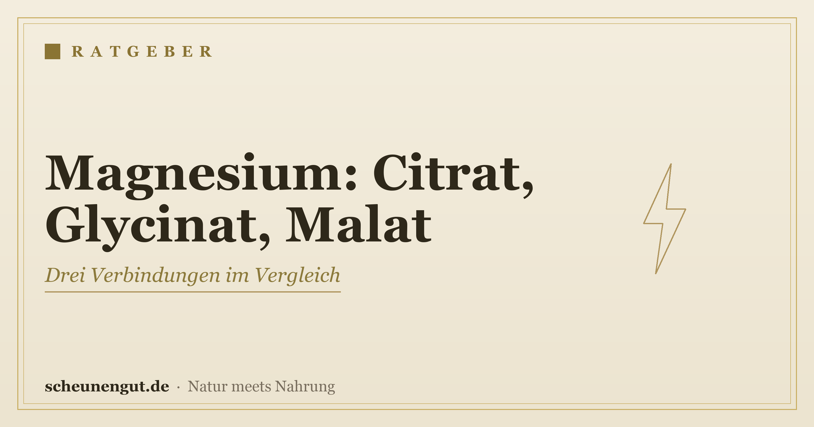 Magnesium: Citrat, Glycinat oder Malat? – Ratgeber von Scheunengut