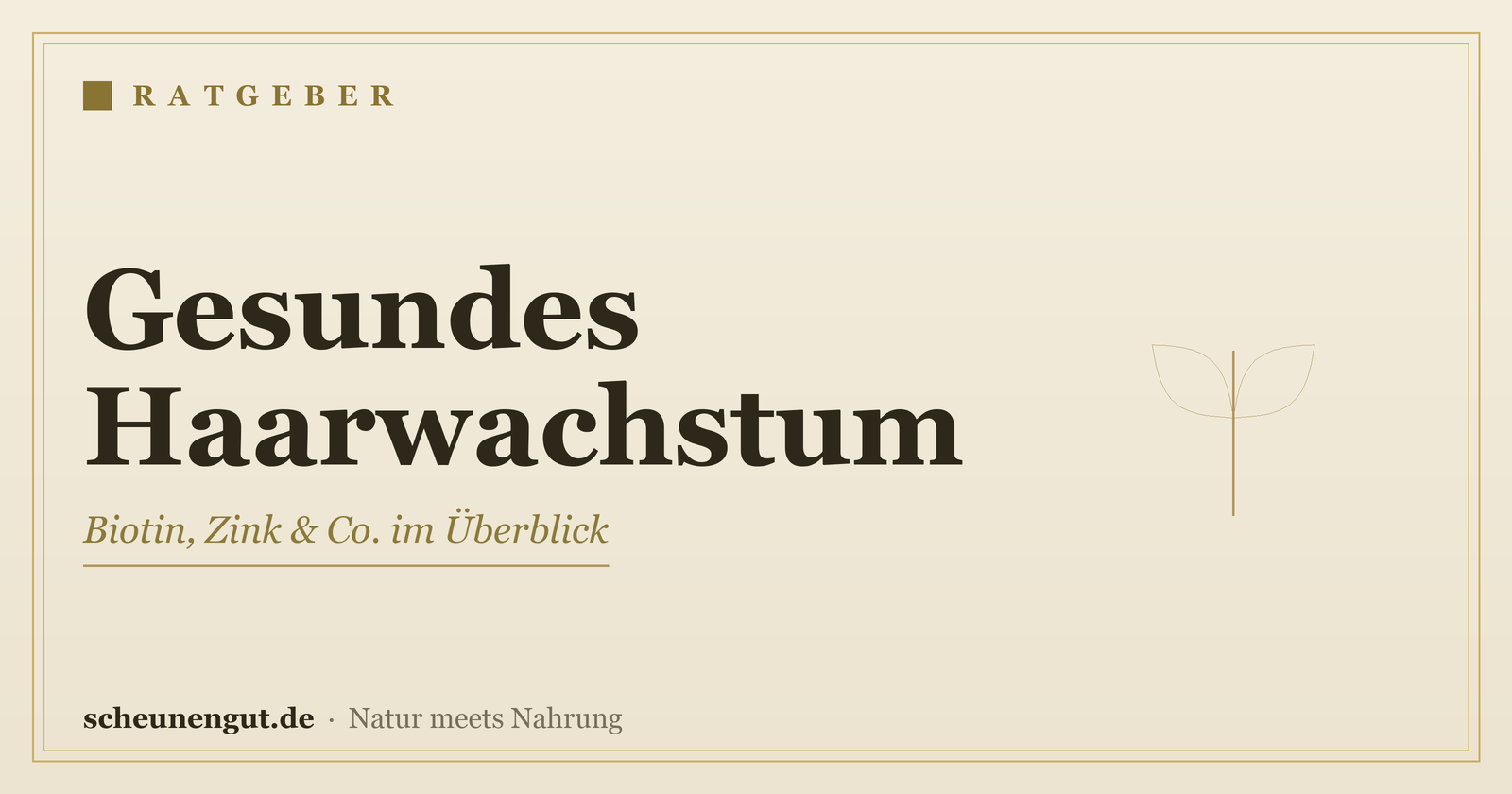 Nährstoffe für gesundes Haarwachstum – Ratgeber von Scheunengut