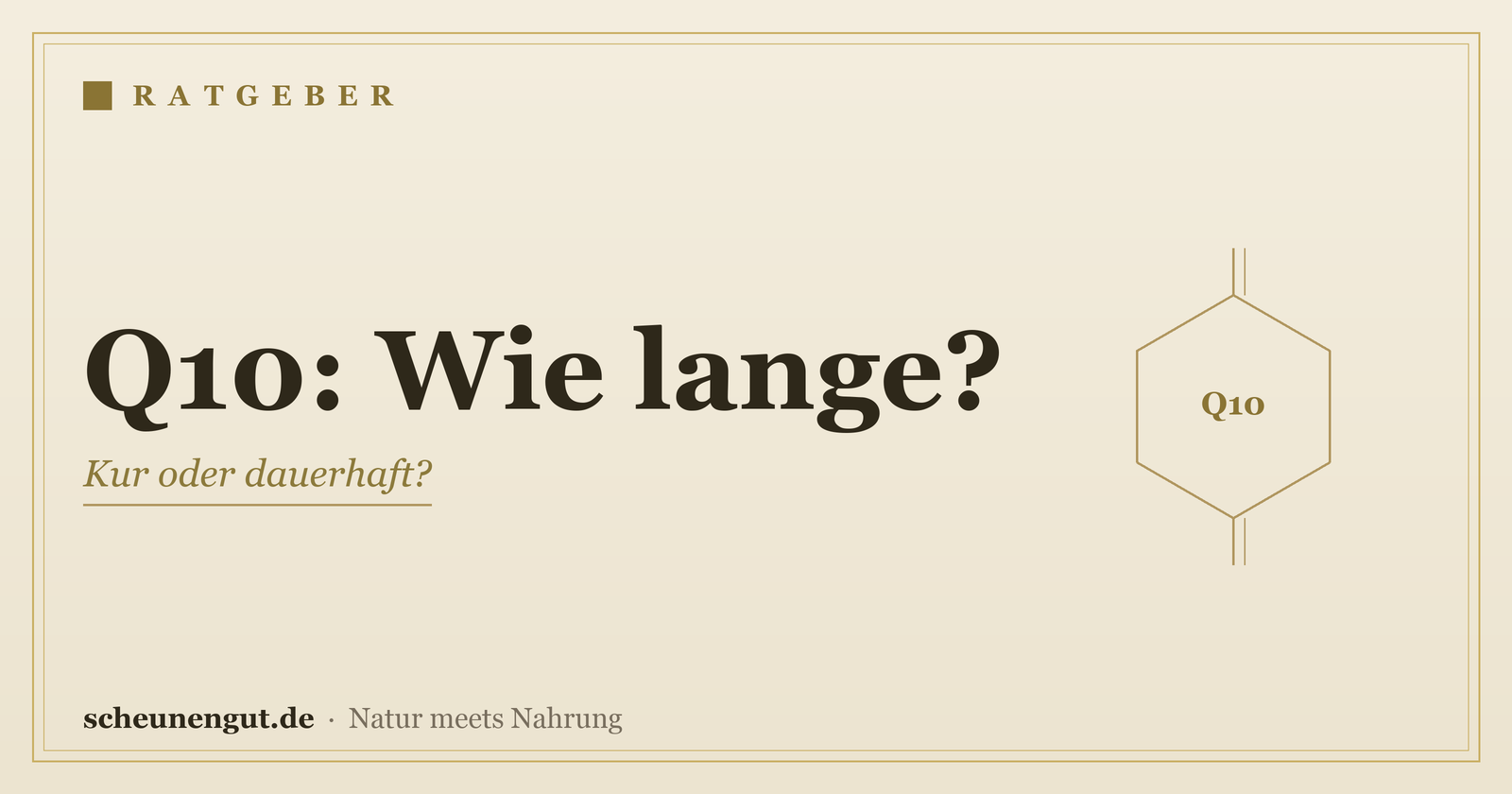 Coenzym Q10: Wie lange einnehmen? – Ratgeber von Scheunengut