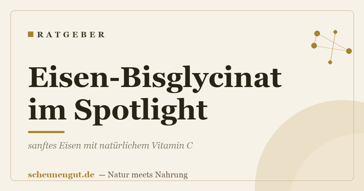 Eisen-Bisglycinat im Spotlight: sanftes Eisen mit natürlichem Vitamin C