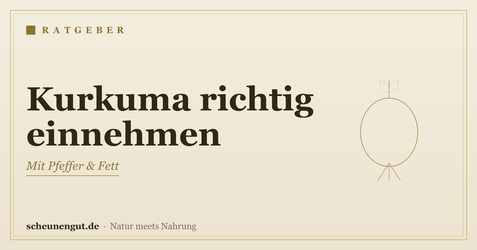 Kurkuma richtig einnehmen: mit Pfeffer & Fett – Ratgeber von Scheunengut