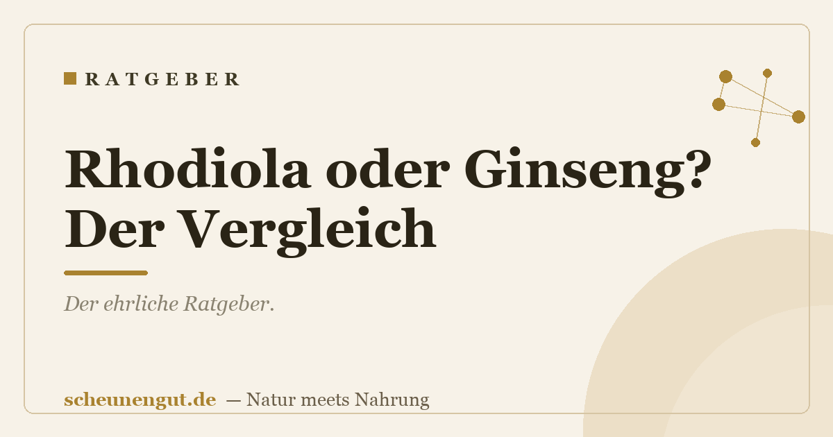 Rhodiola oder Ginseng? Der Vergleich