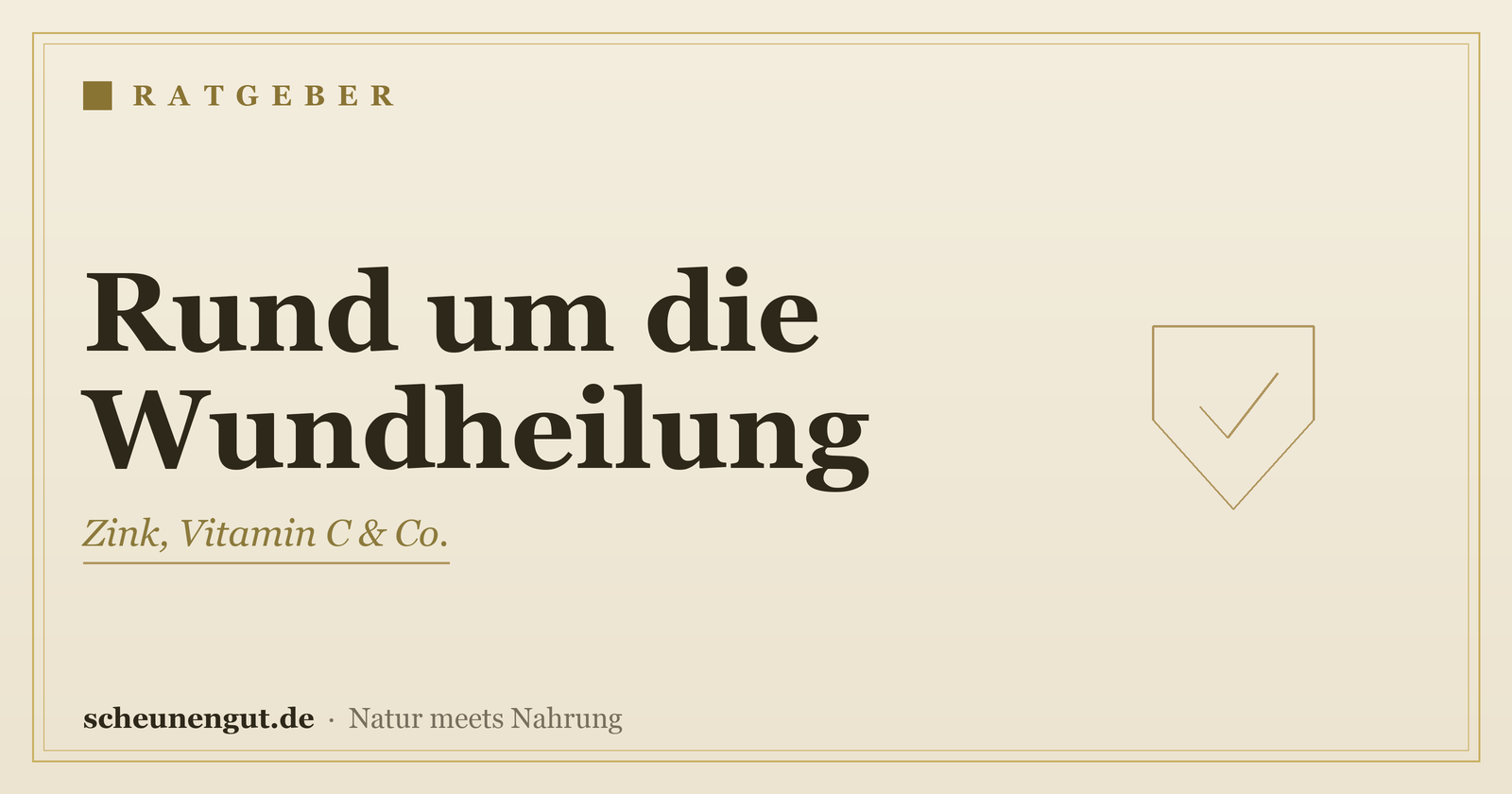 Nährstoffe rund um die Wundheilung – Ratgeber von Scheunengut