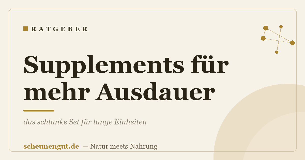 Supplements für mehr Ausdauer: das schlanke Set für lange Einheiten