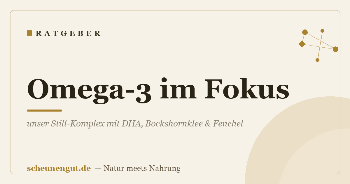 Omega-3 im Fokus: unser Still-Komplex mit DHA, Bockshornklee & Fenchel
