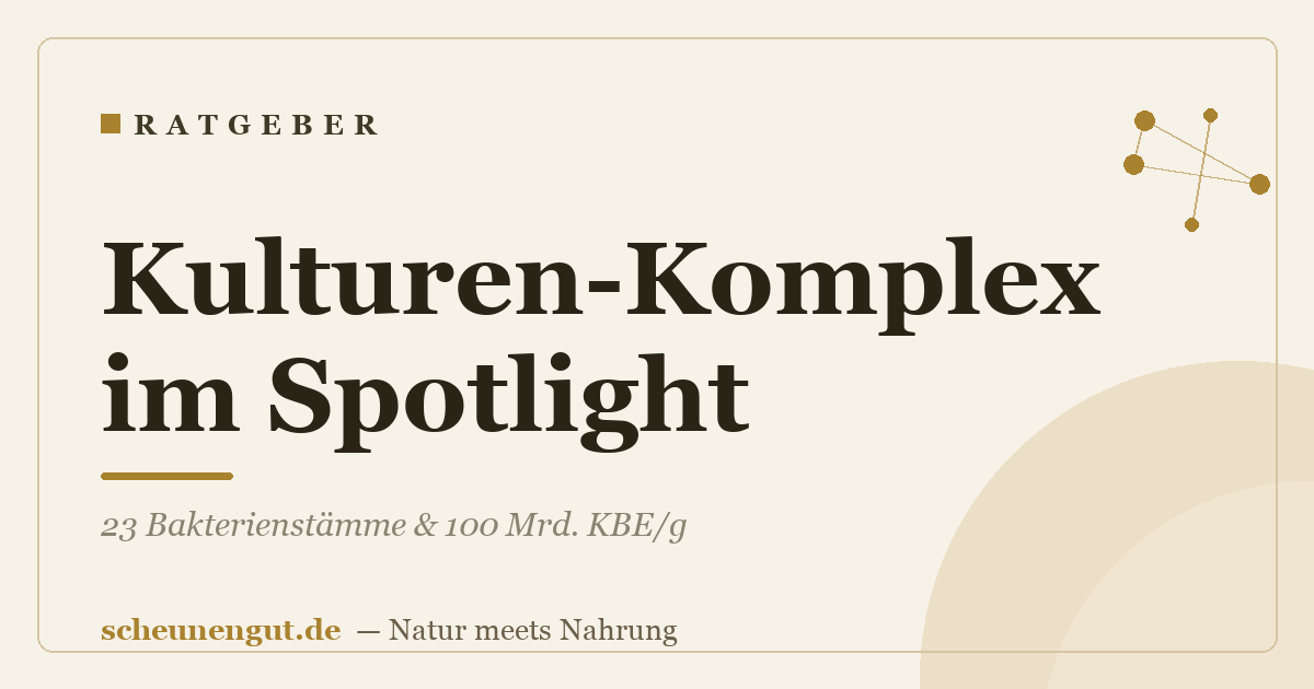 Kulturen-Komplex im Spotlight: 23 Bakterienstämme & 100 Mrd. KBE/g