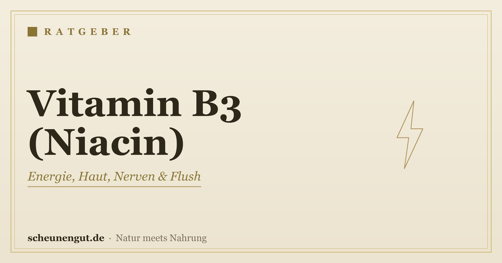 Vitamin B3 (Niacin): Wirkung, Formen & Flush – Ratgeber von Scheunengut