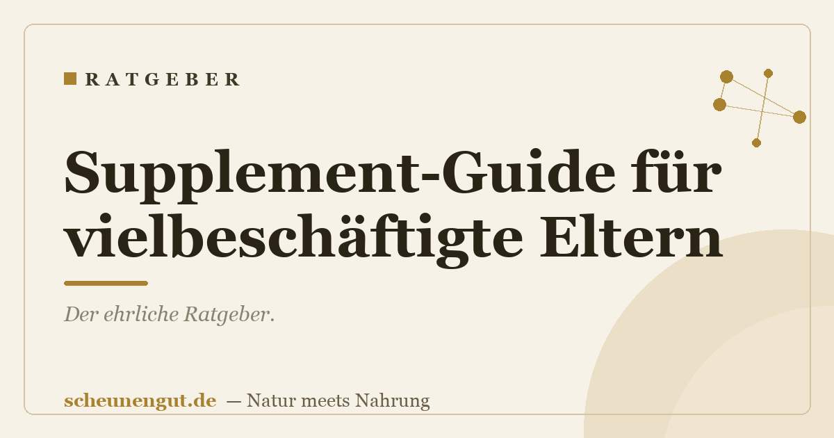 Supplement-Guide für vielbeschäftigte Eltern