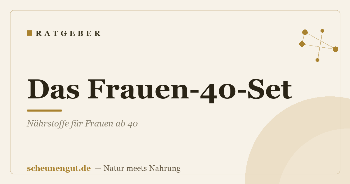 Das Frauen-40-Set: Nährstoffe für Frauen ab 40