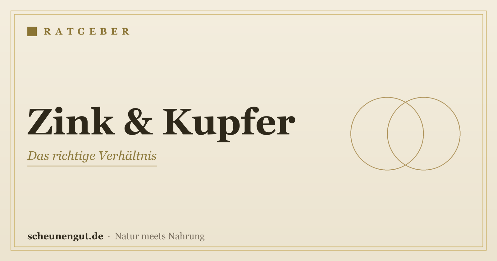 Zink und Kupfer: das richtige Verhältnis – Ratgeber von Scheunengut