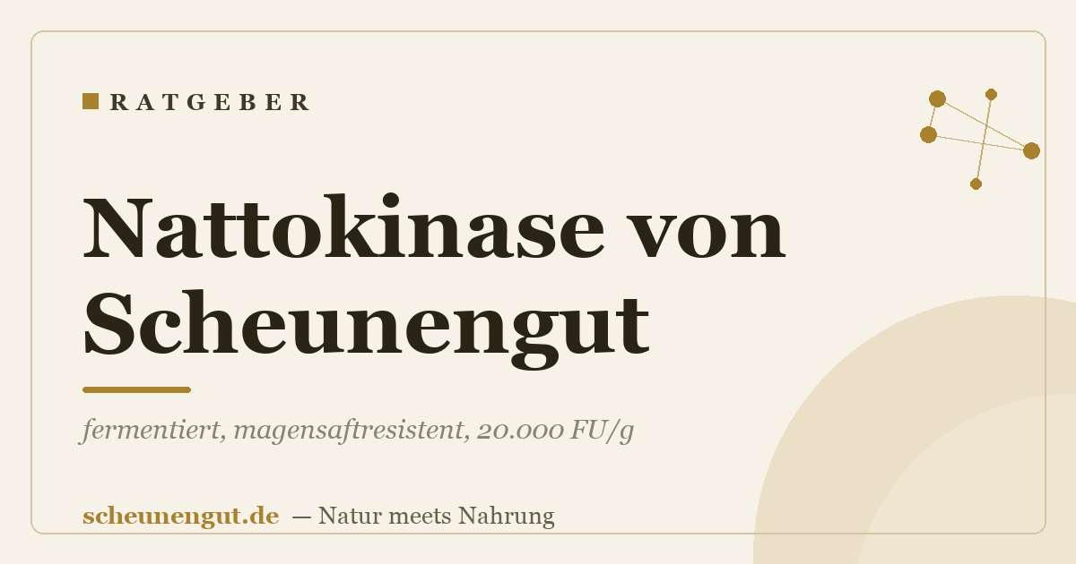 Nattokinase von Scheunengut: fermentiert, magensaftresistent, 20.000 FU/g