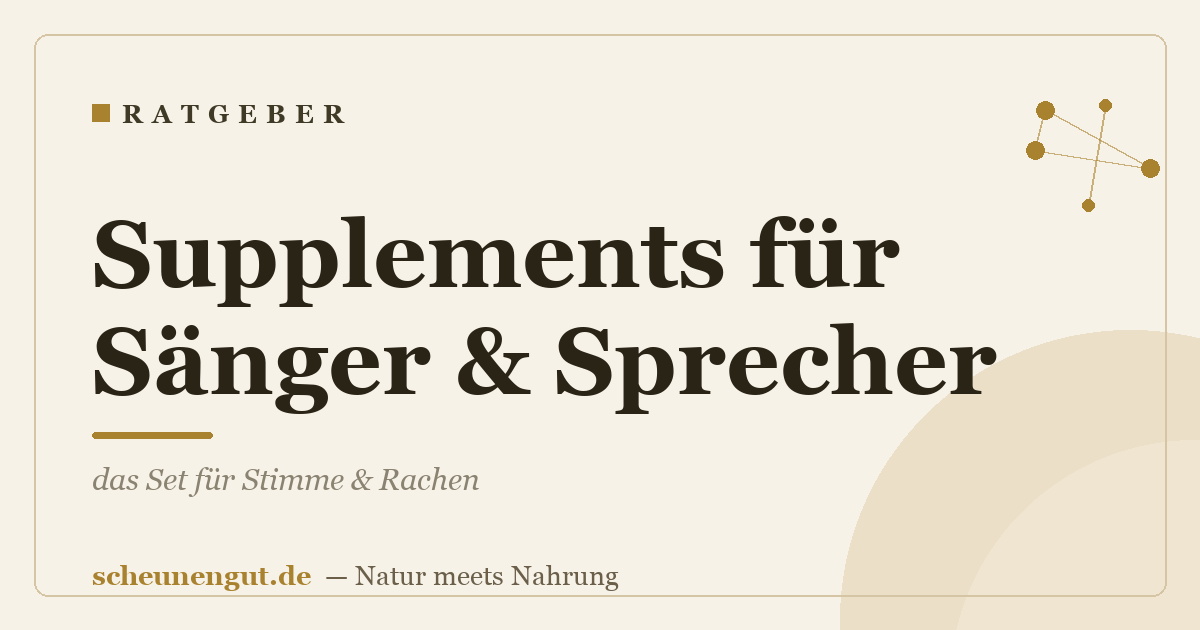 Supplements für Sänger & Sprecher: das Set für Stimme & Rachen