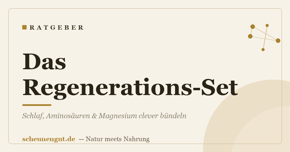 Das Regenerations-Set: Schlaf, Aminosäuren & Magnesium clever bündeln