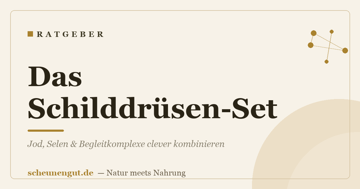 Das Schilddrüsen-Set: Jod, Selen & Begleitkomplexe clever kombinieren