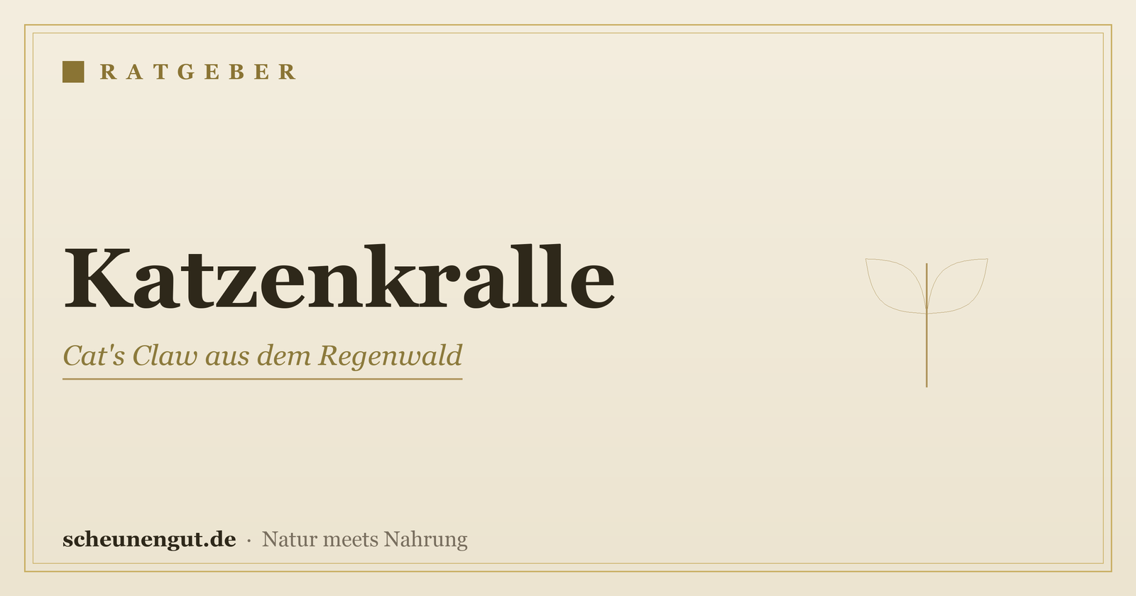 Katzenkralle (Cat's Claw): erklärt – Ratgeber von Scheunengut
