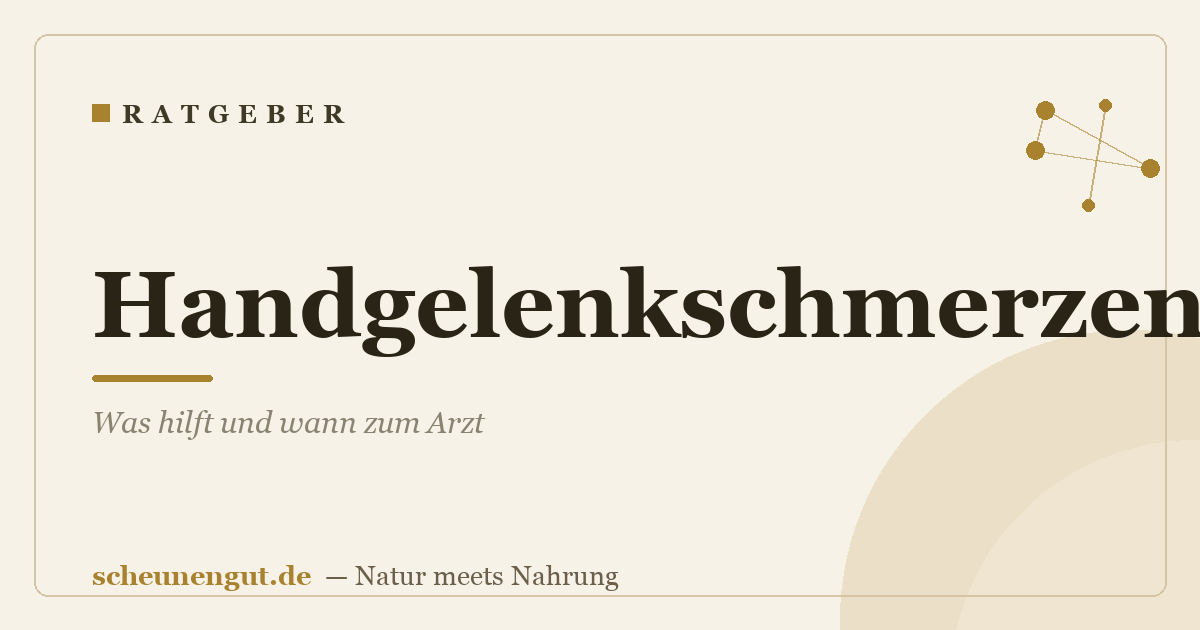 Handgelenkschmerzen: Was hilft und wann zum Arzt