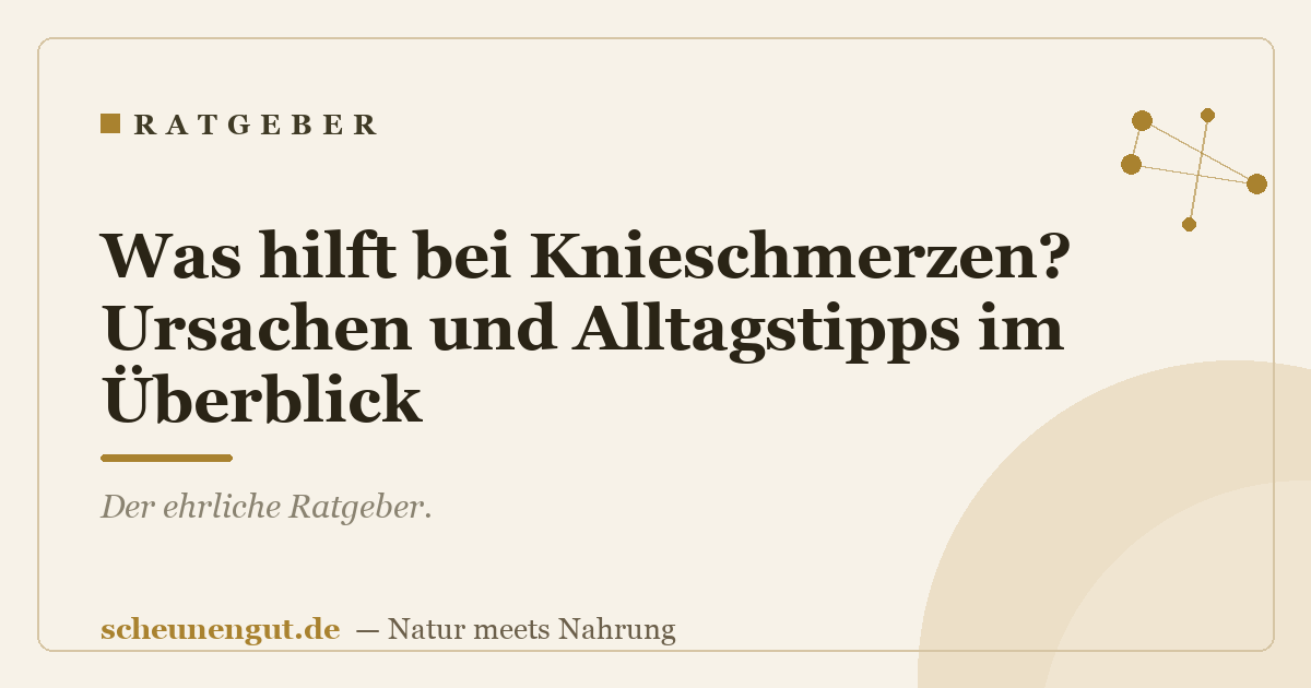 Was hilft bei Knieschmerzen? Ursachen und Alltagstipps im Überblick