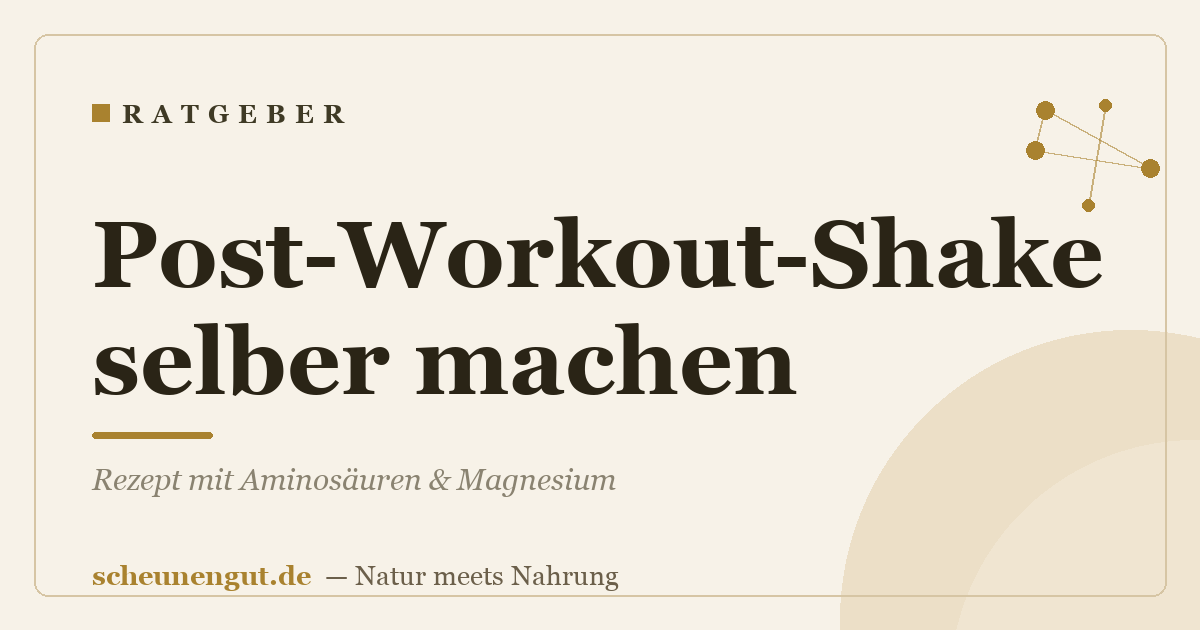 Post-Workout-Shake selber machen: Rezept mit Aminosäuren & Magnesium