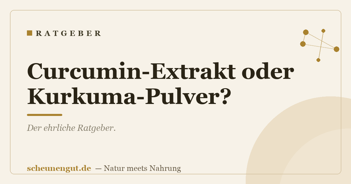 Curcumin-Extrakt oder Kurkuma-Pulver?