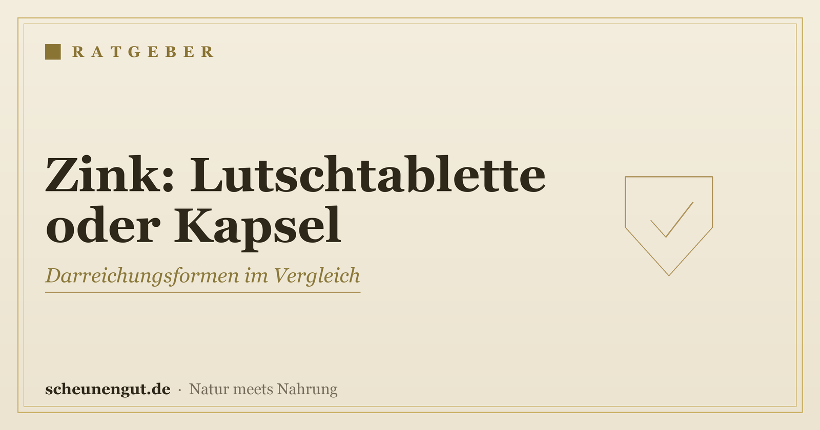 Zink: Lutschtablette oder Kapsel? – Ratgeber von Scheunengut