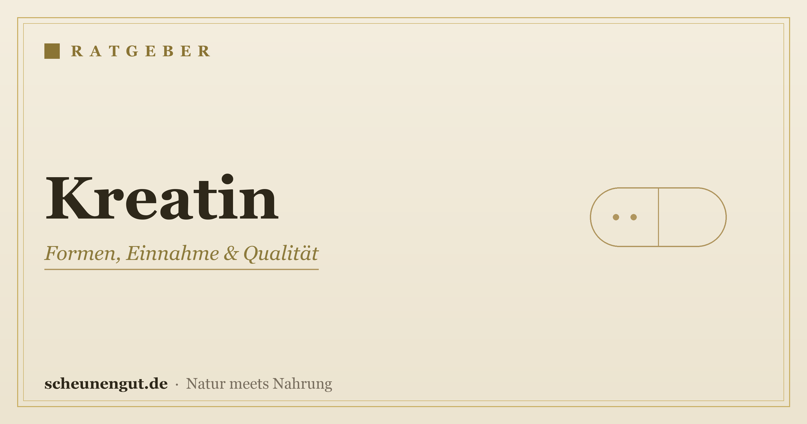 Kreatin: Formen, Einnahme & Qualität – Ratgeber von Scheunengut