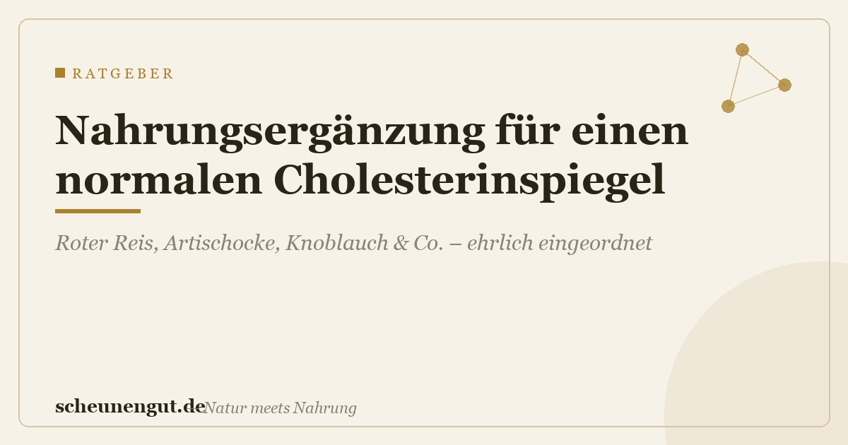 Beste Nahrungsergänzung für einen normalen Cholesterinspiegel
