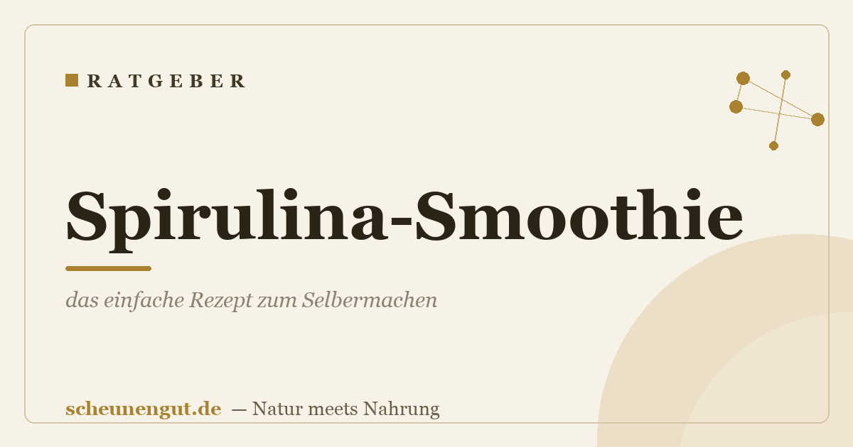 Spirulina-Smoothie: das einfache Rezept zum Selbermachen