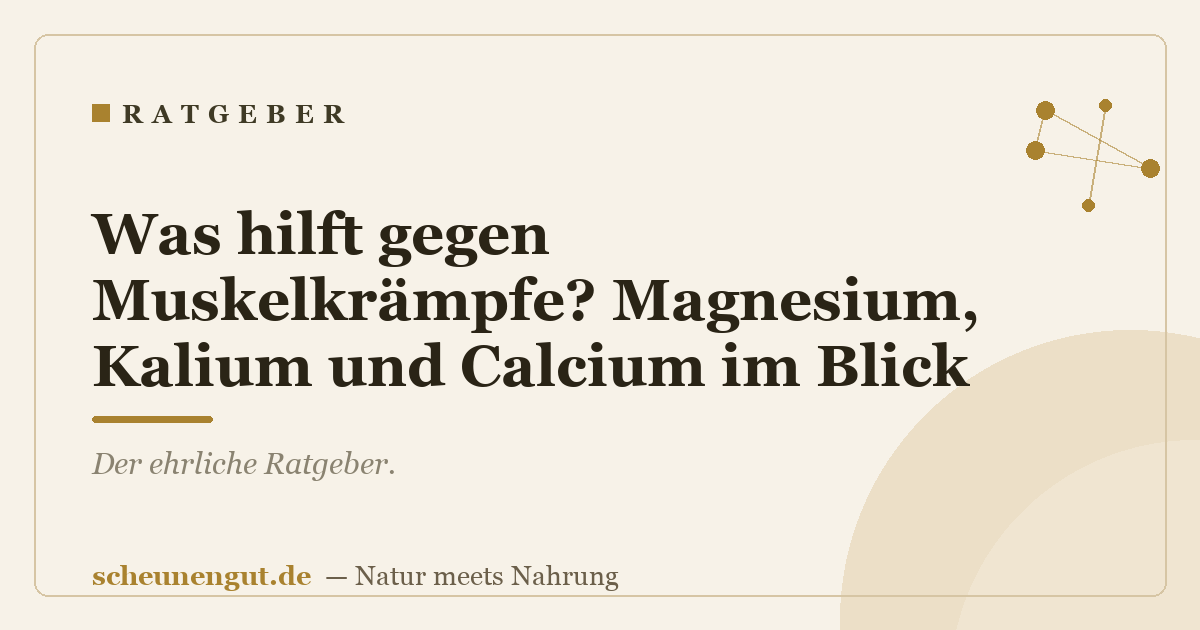 Was hilft gegen Muskelkrämpfe? Magnesium, Kalium und Calcium im Blick