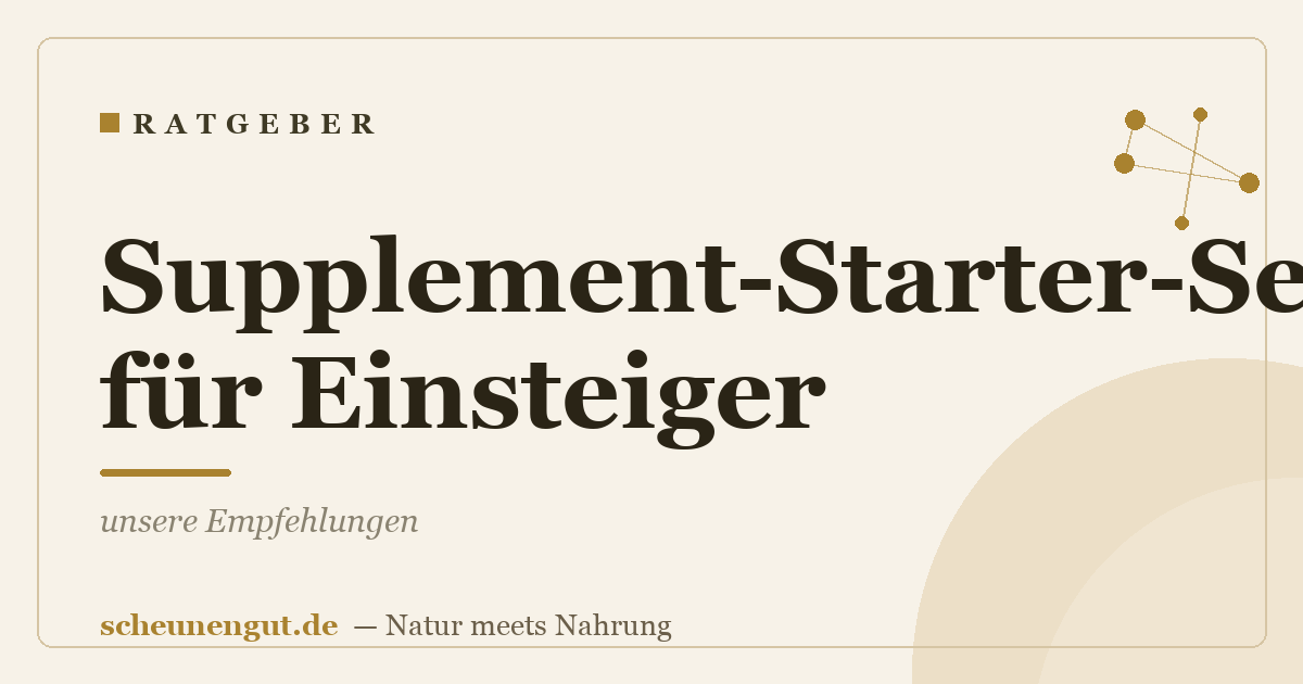 Supplement-Starter-Set für Einsteiger: unsere Empfehlungen