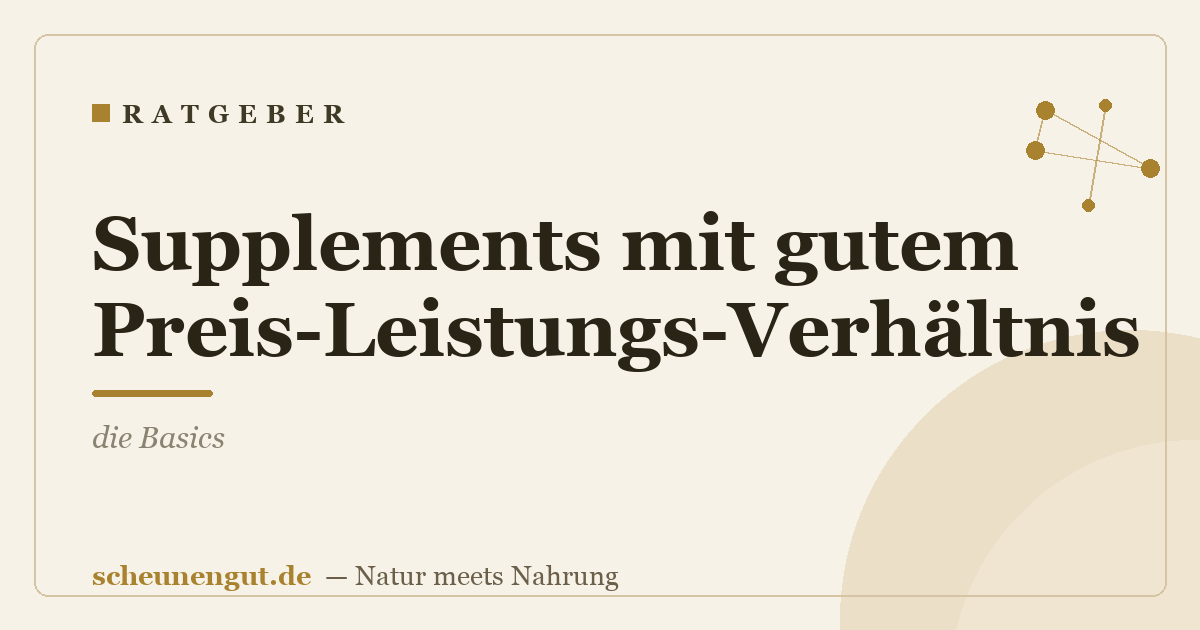 Supplements mit gutem Preis-Leistungs-Verhältnis: die Basics