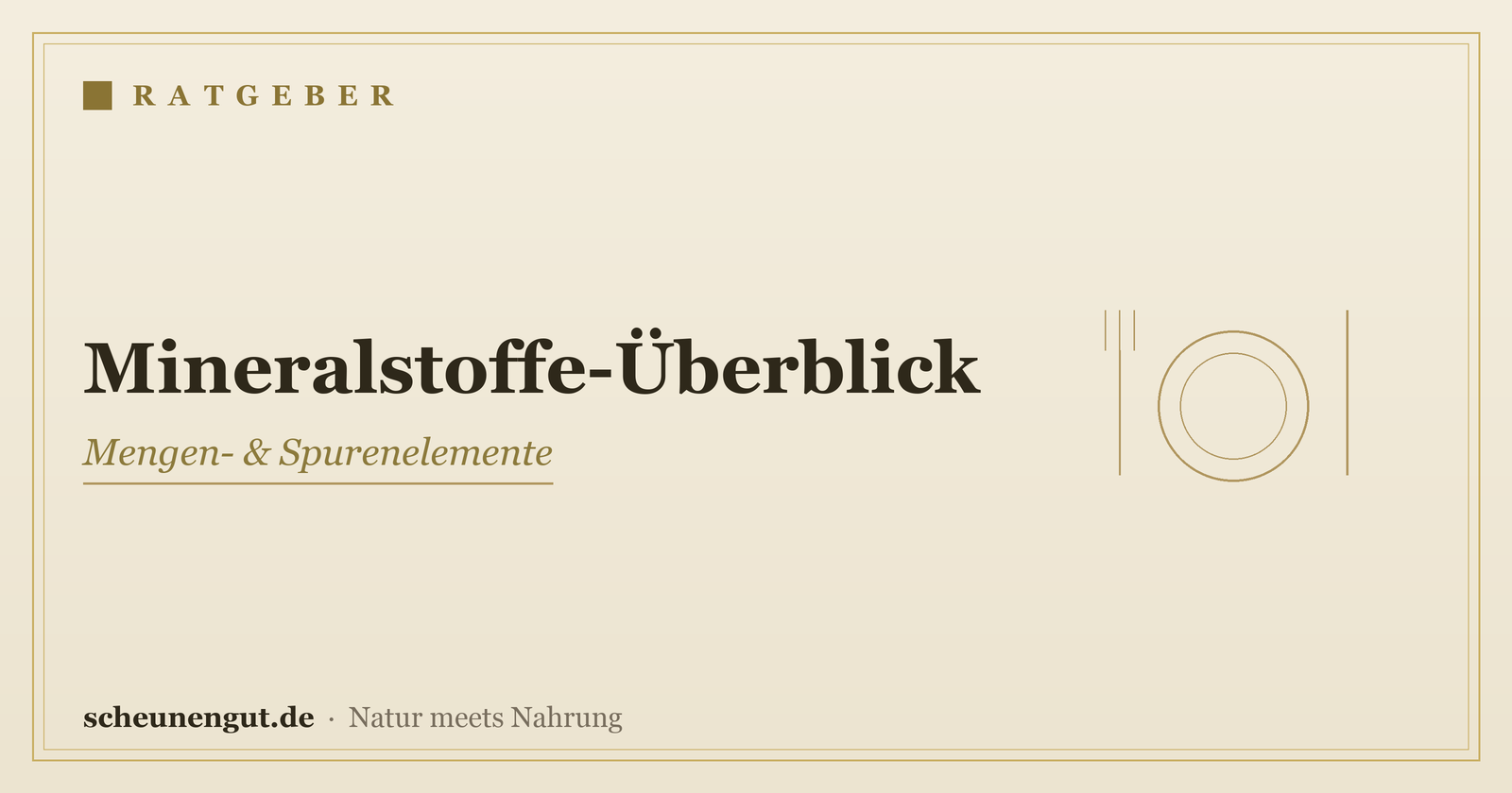 Mineralstoffe & Spurenelemente: der Überblick – Ratgeber von Scheunengut