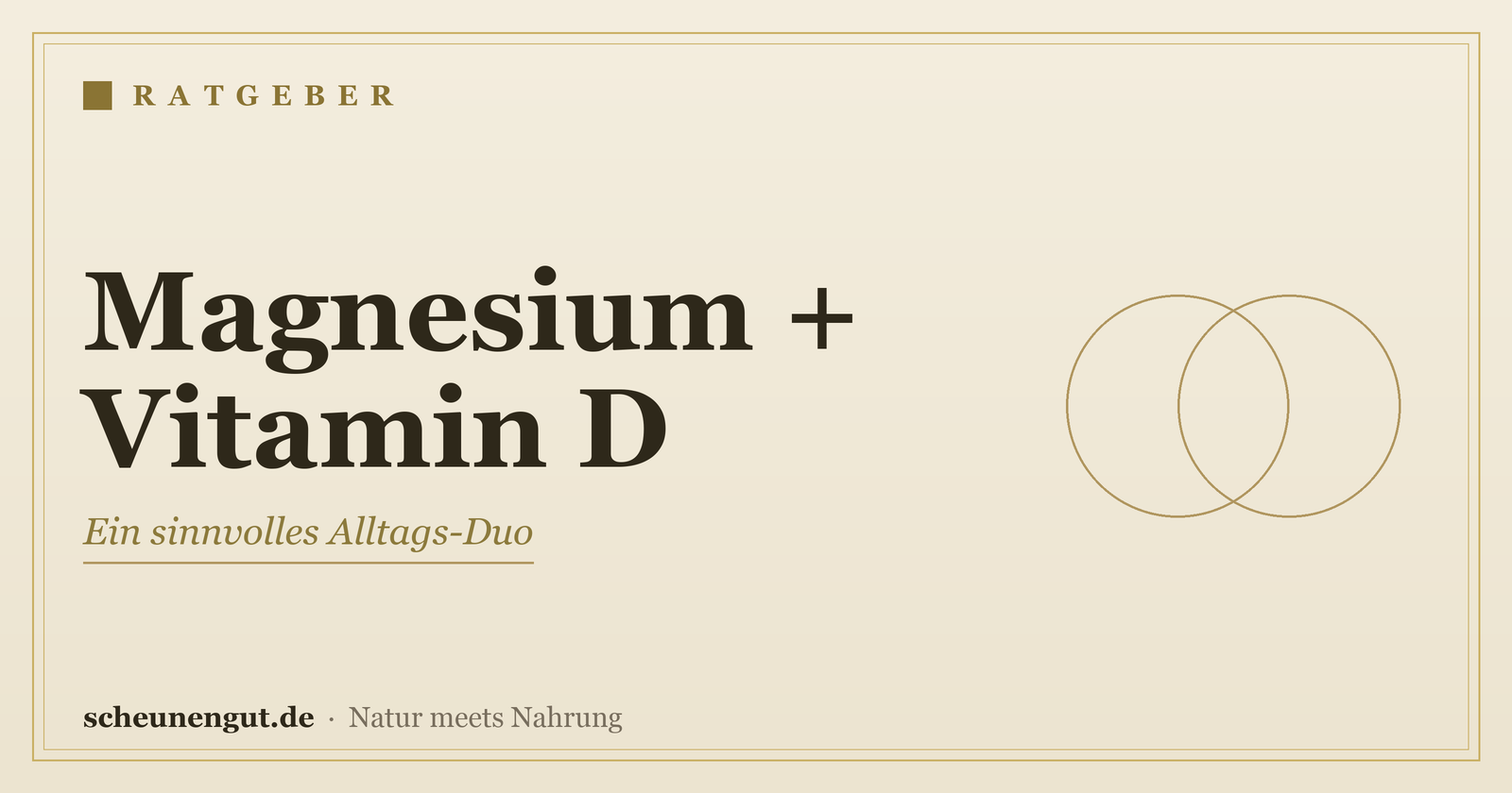 Magnesium und Vitamin D zusammen einnehmen? – Ratgeber von Scheunengut