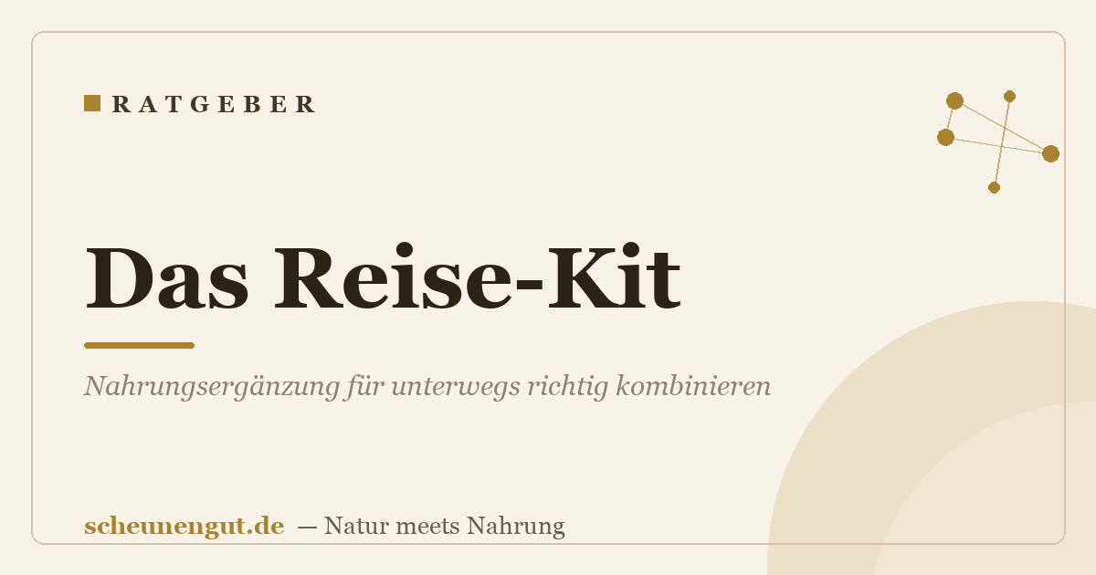 Das Reise-Kit: Nahrungsergänzung für unterwegs richtig kombinieren