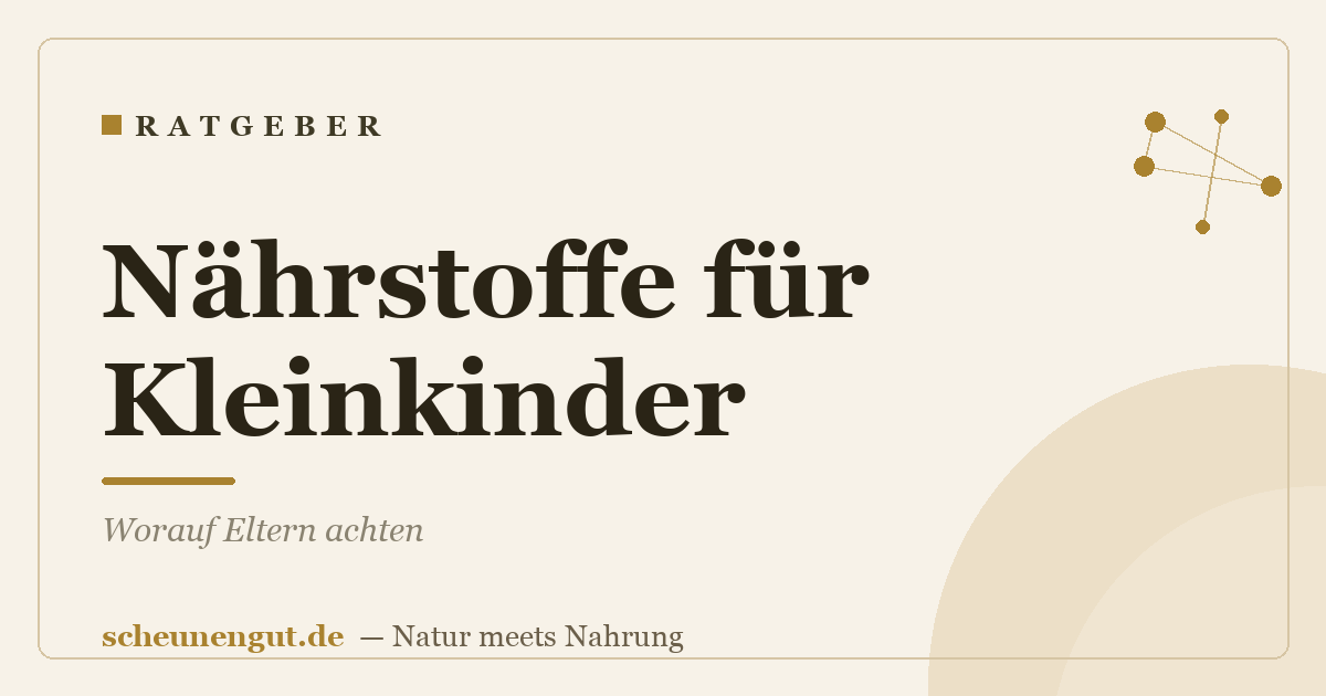 Nährstoffe für Kleinkinder: Worauf Eltern achten