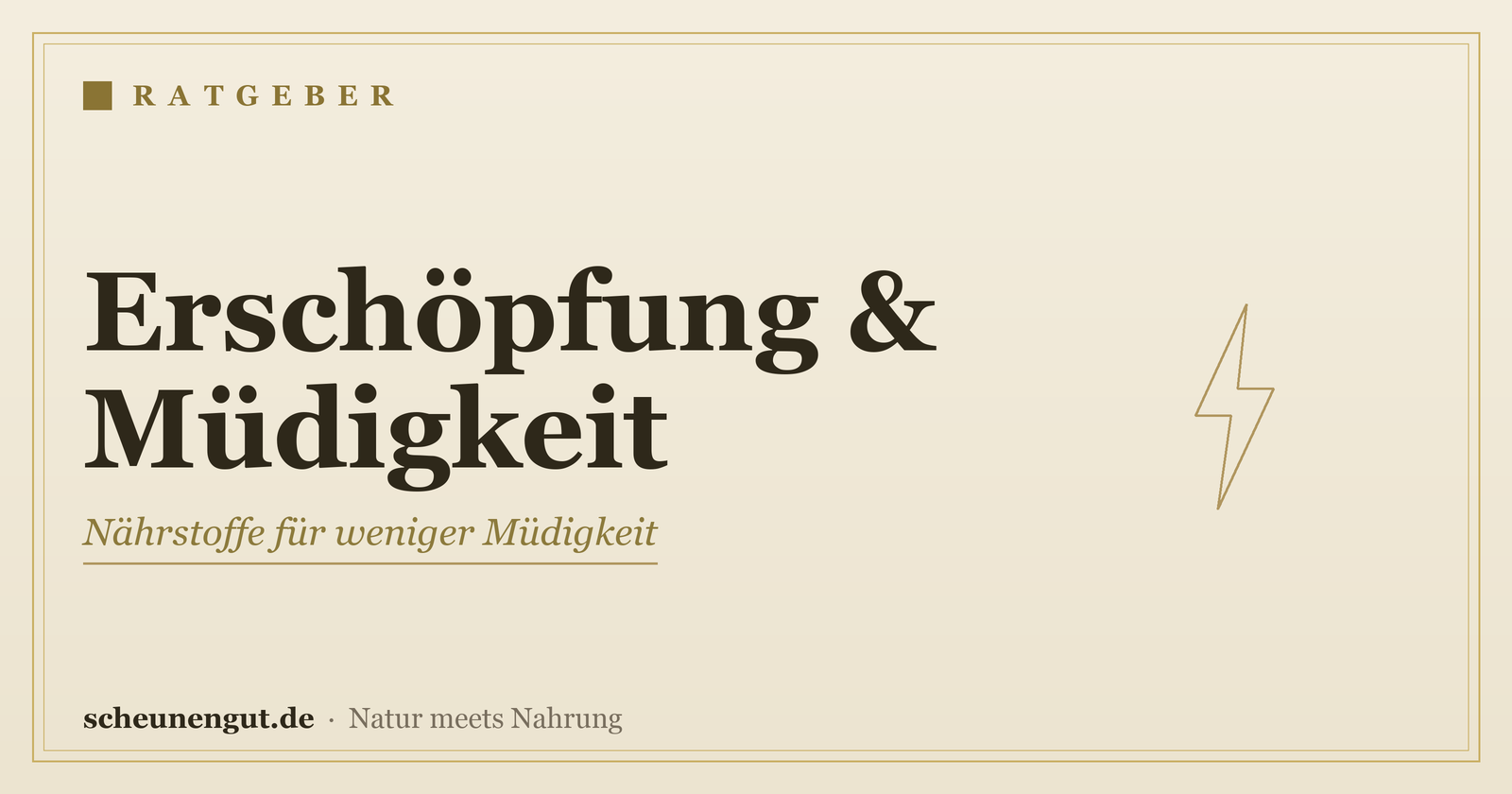 Nährstoffe bei Erschöpfung & Müdigkeit – Ratgeber von Scheunengut