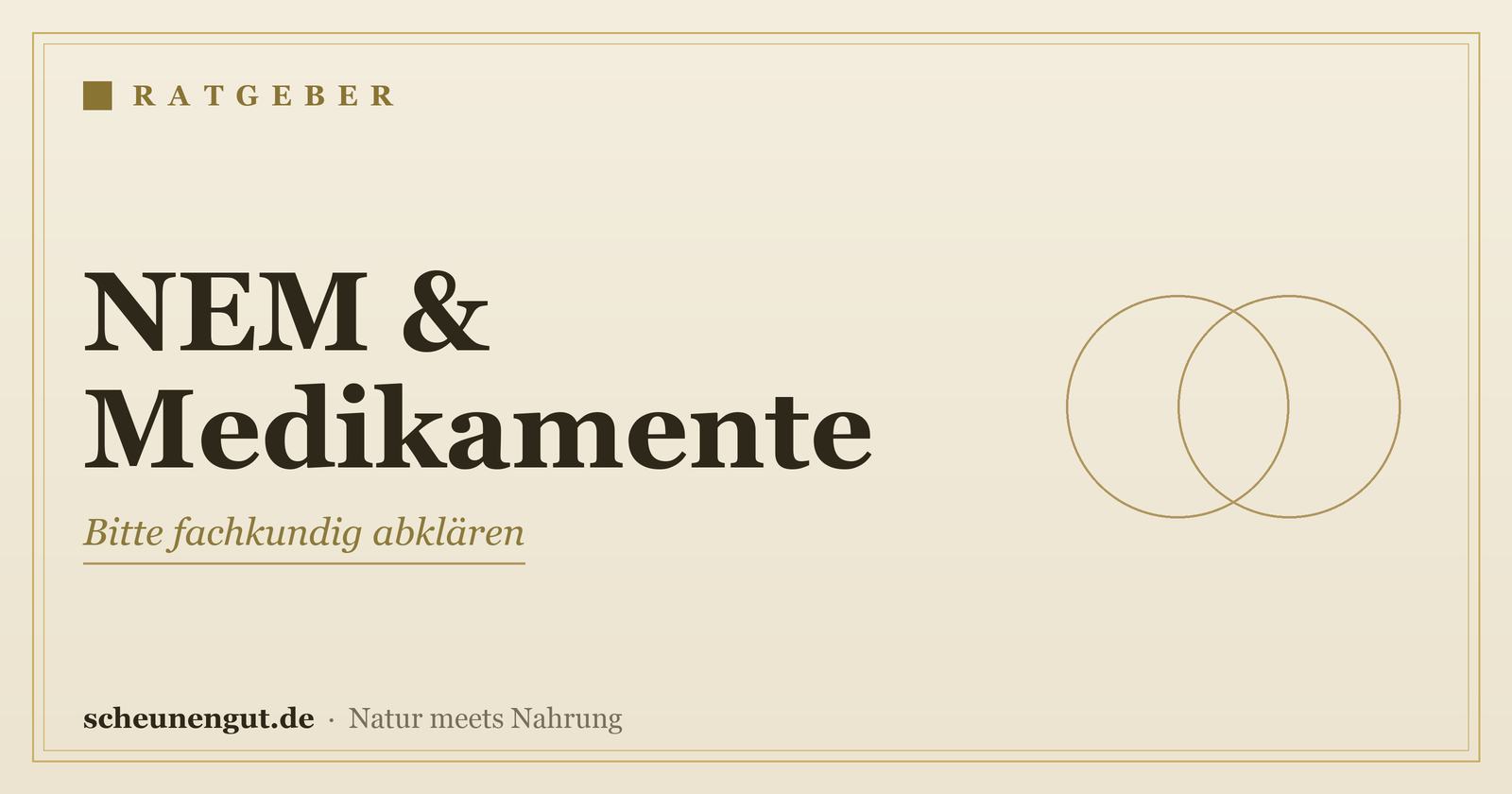 Nahrungsergänzung & Medikamente: worauf achten? – Ratgeber von Scheunengut