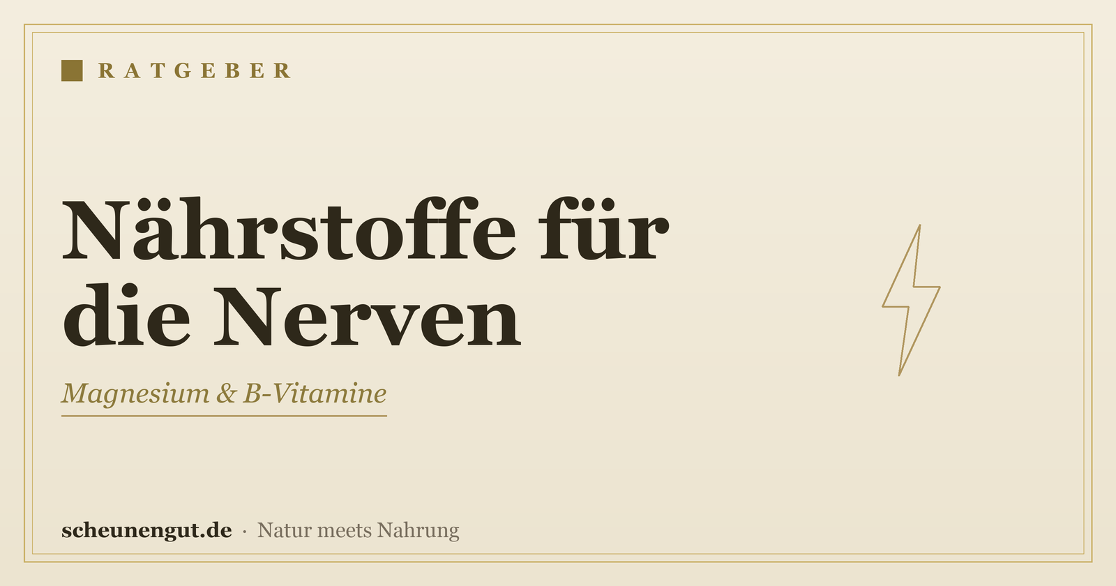 Nährstoffe für die Nerven – Ratgeber von Scheunengut