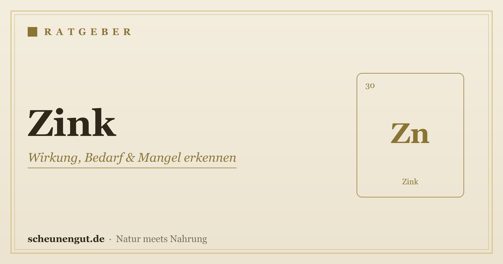 Zink – Ratgeber von Scheunengut