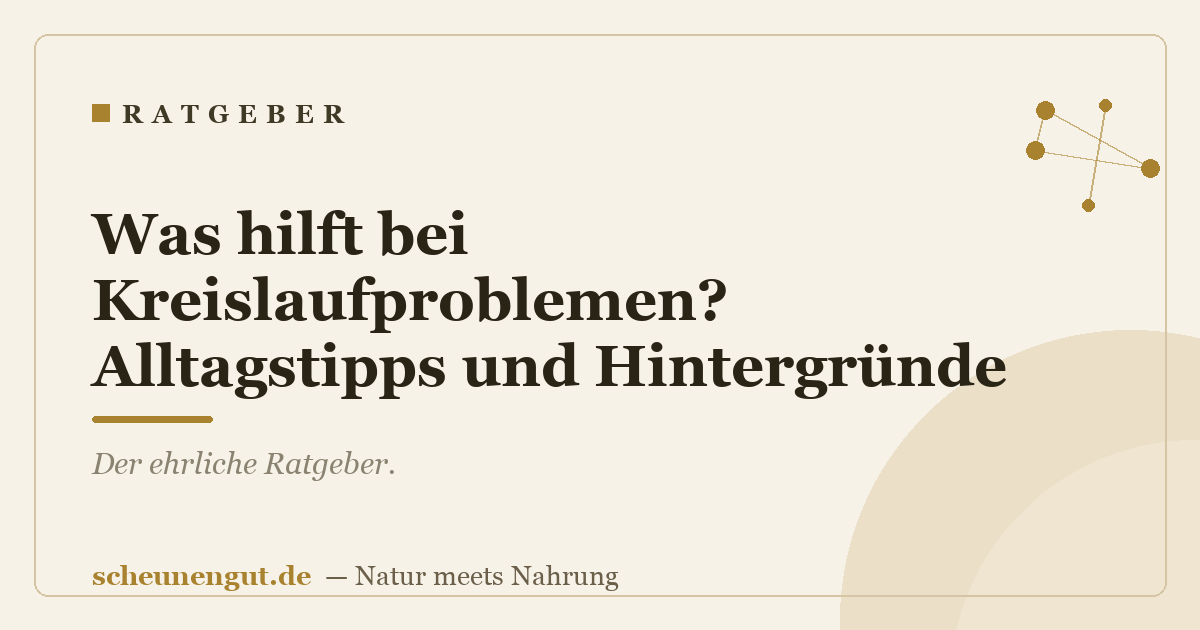 Was hilft bei Kreislaufproblemen? Alltagstipps und Hintergründe
