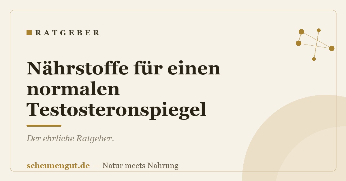 Nährstoffe für einen normalen Testosteronspiegel