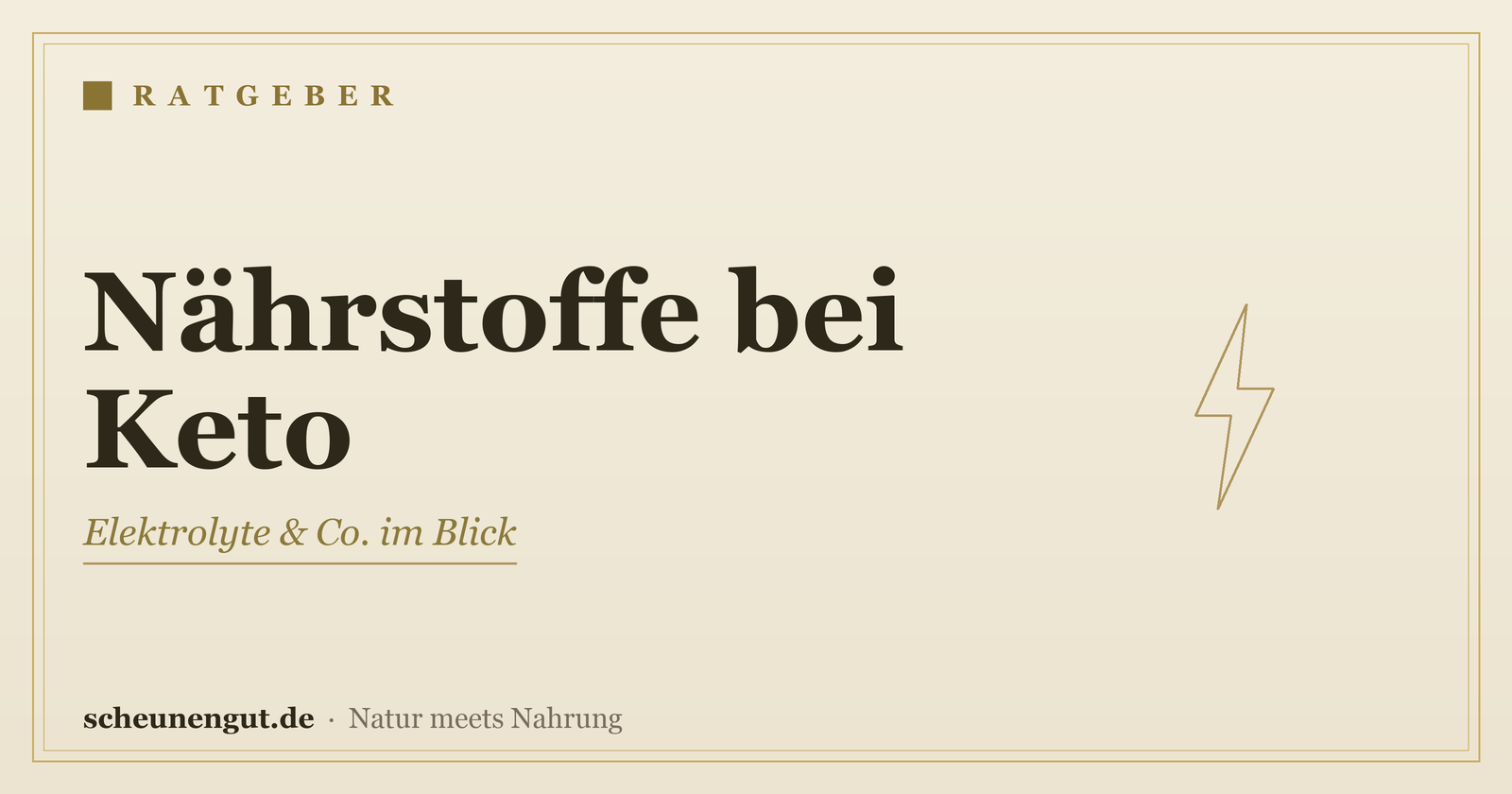 Nährstoffe bei ketogener Ernährung – Ratgeber von Scheunengut