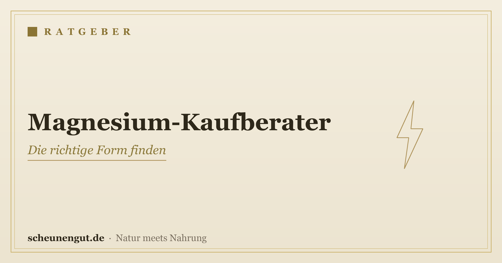 Welches Magnesium kaufen? Der Kaufberater – Ratgeber von Scheunengut