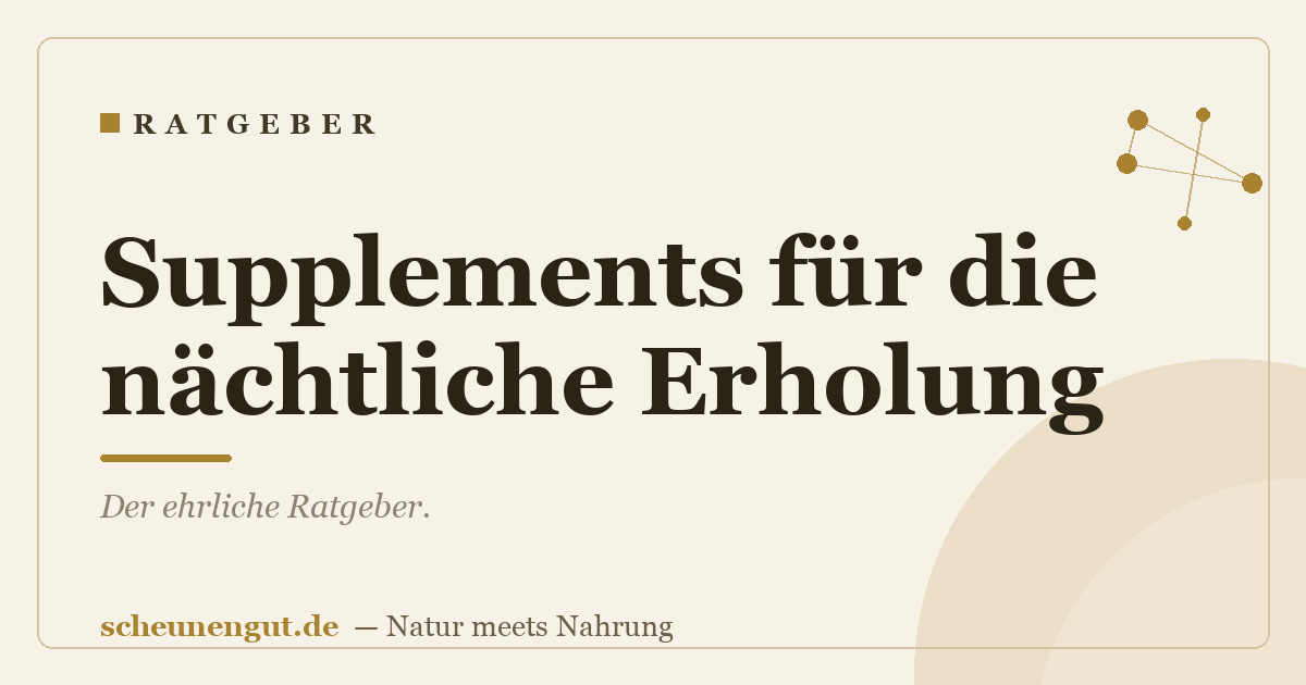 Supplements für die nächtliche Erholung