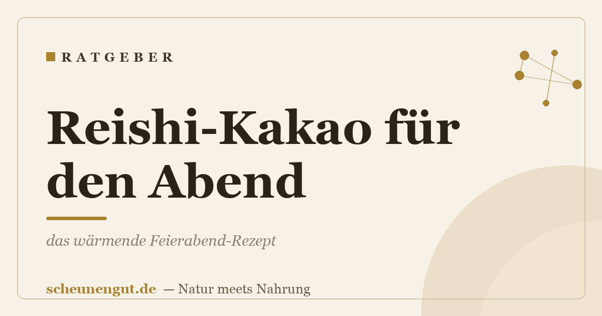 Reishi-Kakao für den Abend: das wärmende Feierabend-Rezept