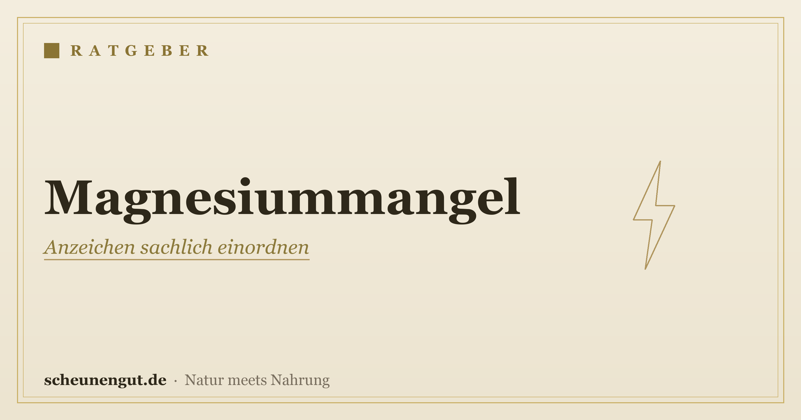 Magnesiummangel: Anzeichen einer knappen Versorgung – Ratgeber von Scheunengut