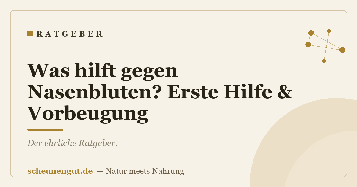 Was hilft gegen Nasenbluten? Erste Hilfe & Vorbeugung