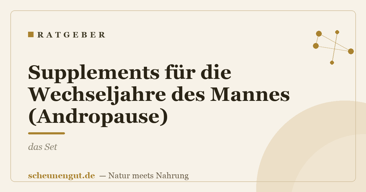 Supplements für die Wechseljahre des Mannes (Andropause): das Set