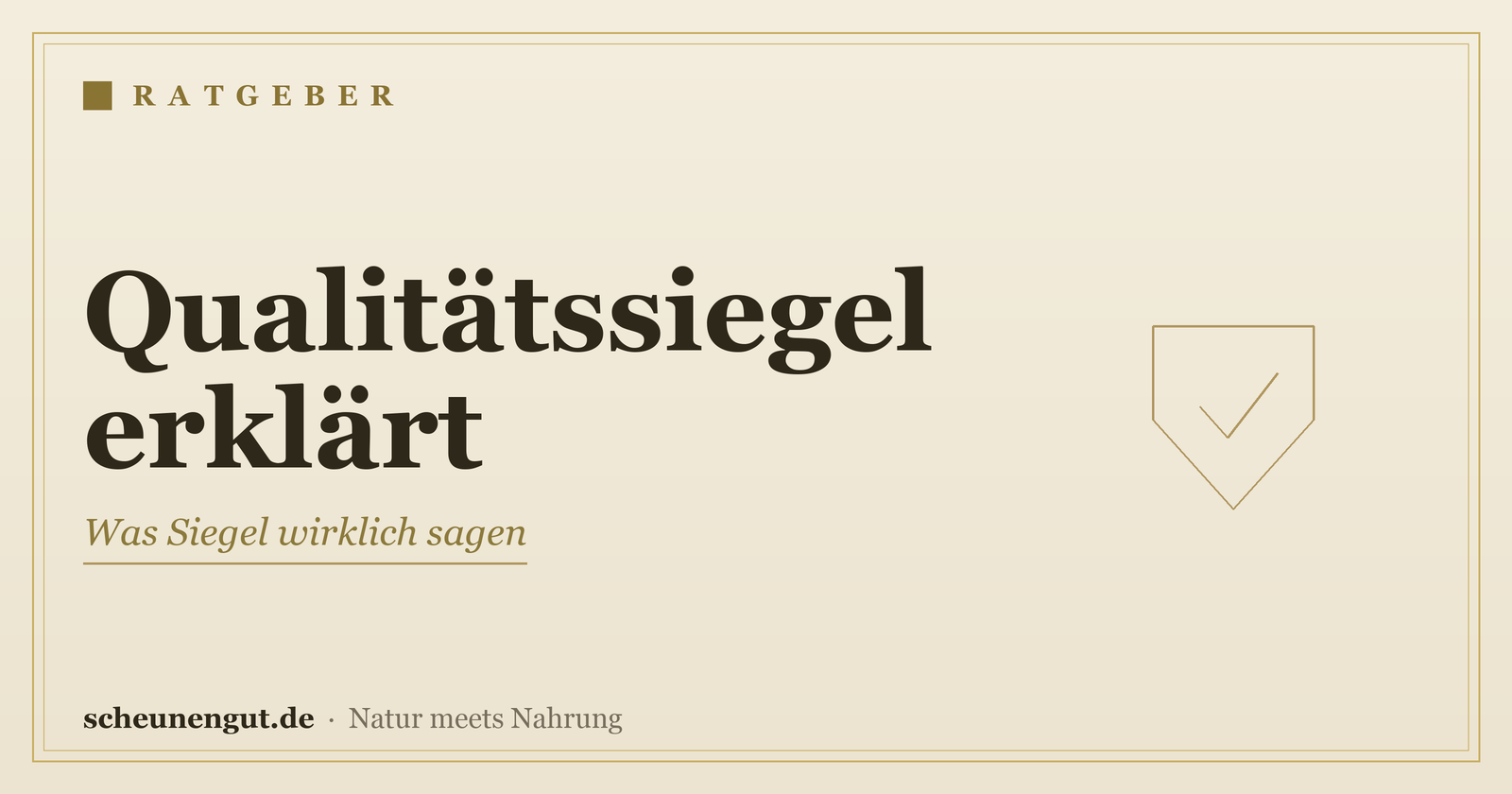 Qualitätssiegel bei Nahrungsergänzung erklärt – Ratgeber von Scheunengut