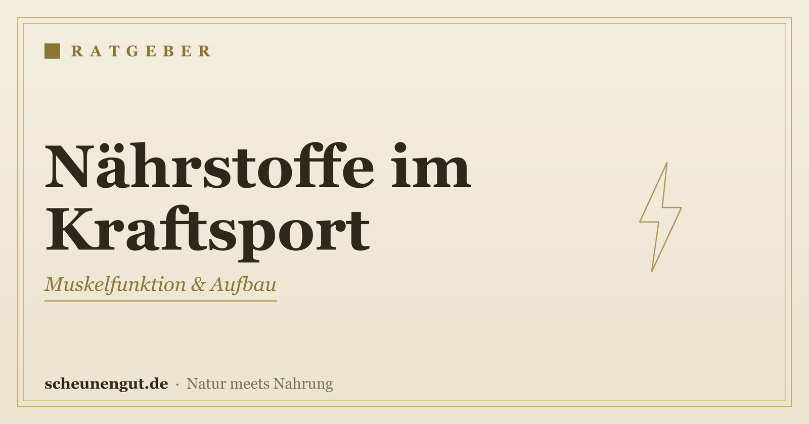 Nährstoffe für Kraftsport & Muskelaufbau – Ratgeber von Scheunengut