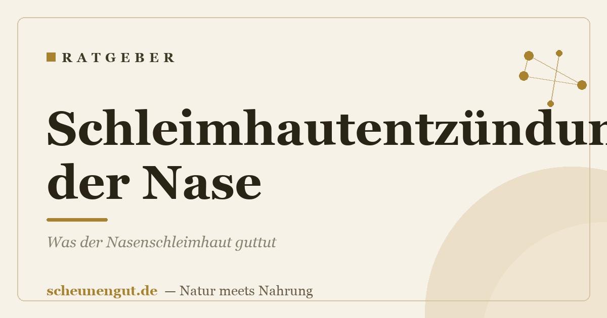 Schleimhautentzündung der Nase: Was der Nasenschleimhaut guttut